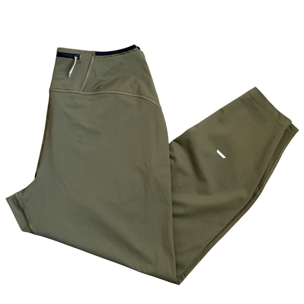 REI Co-op Hiking Pants Womens XL Olive Green Stretch Trail Jogger Zip Pocket